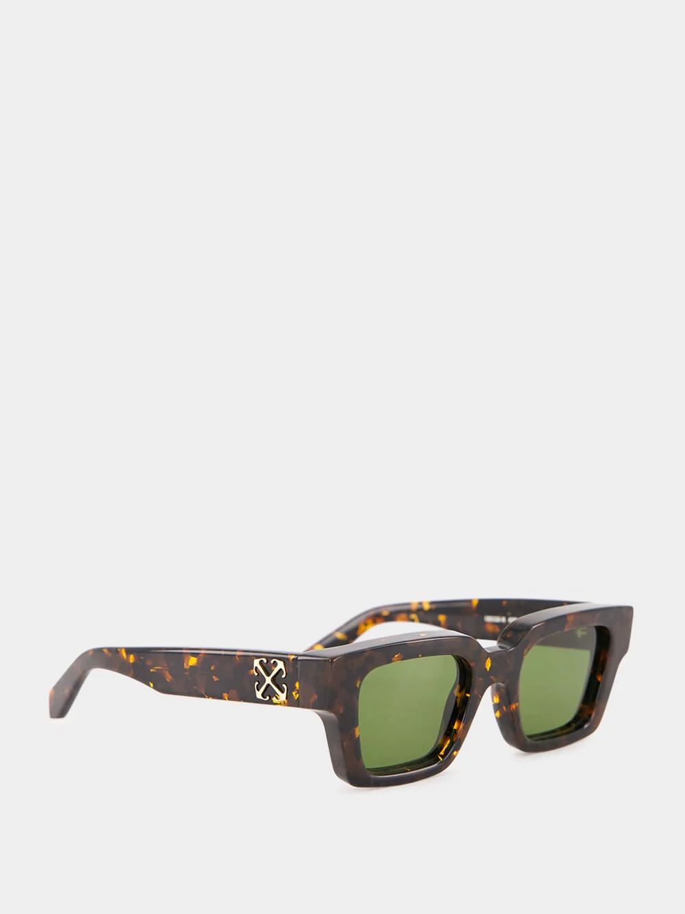Tortoise Green Square Sunglasses - Image 3