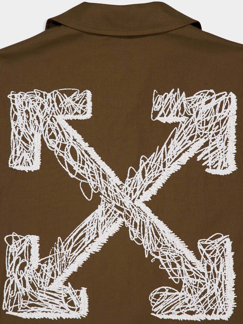 Beech Brown White Scribble Arrow Cotton Shirt - Image 4
