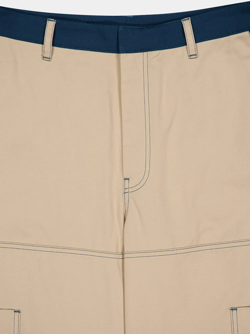 Beige Cargo Pants with Stitch Detailing - Image 5