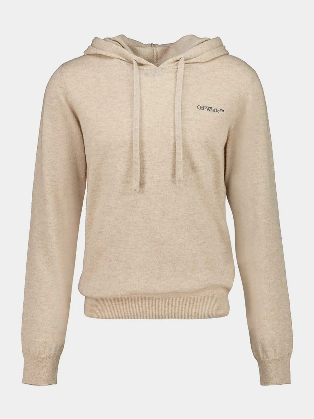 Beige Melange Anthracite Quote Wool-Cashmere Knit Sweatshirt