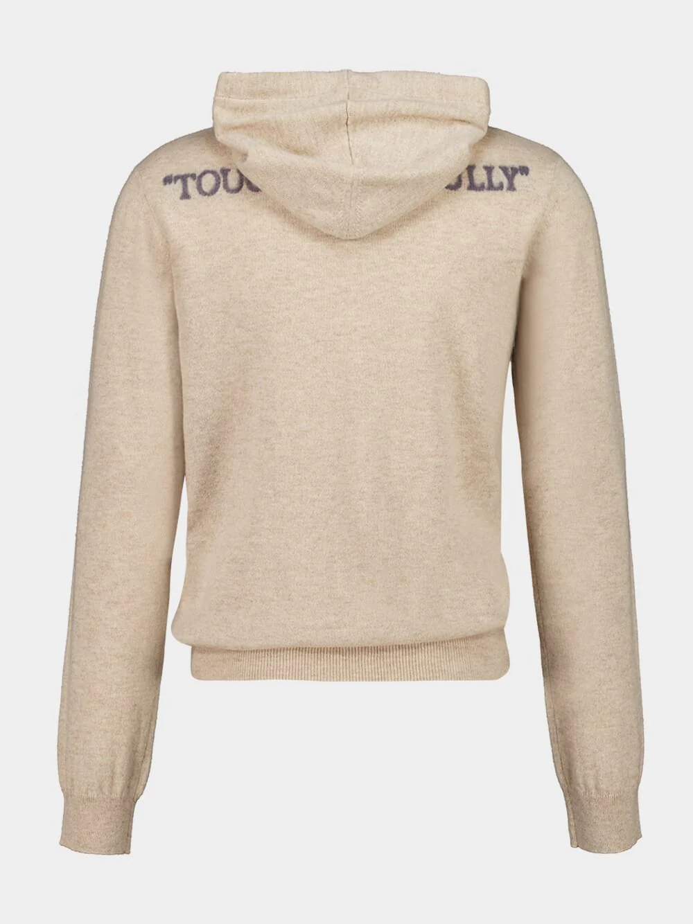 Beige Melange Anthracite Quote Wool-Cashmere Knit Sweatshirt - Image 2