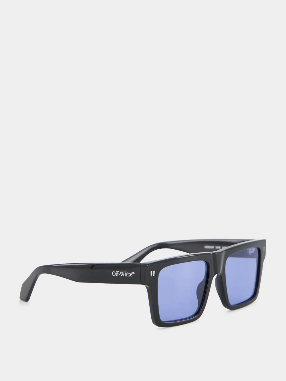 Black and Blue Lawton Square Sunglasses - Image 2