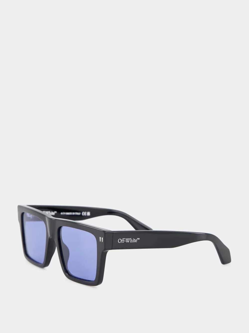Black and Blue Lawton Square Sunglasses - Image 3