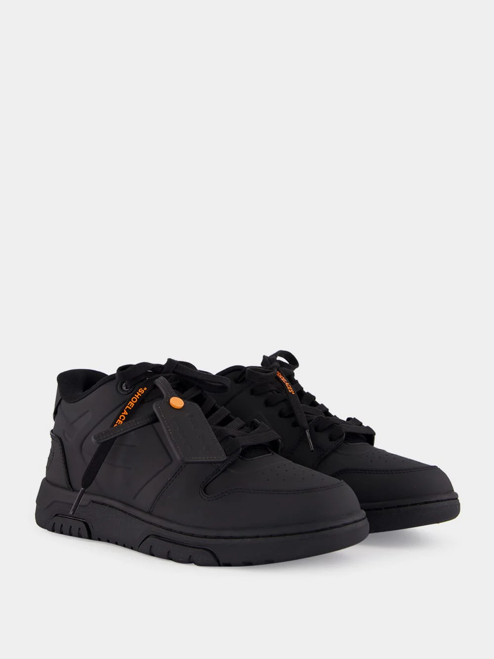 Black and Orange Out of Office Molded Sneakers - Image 3