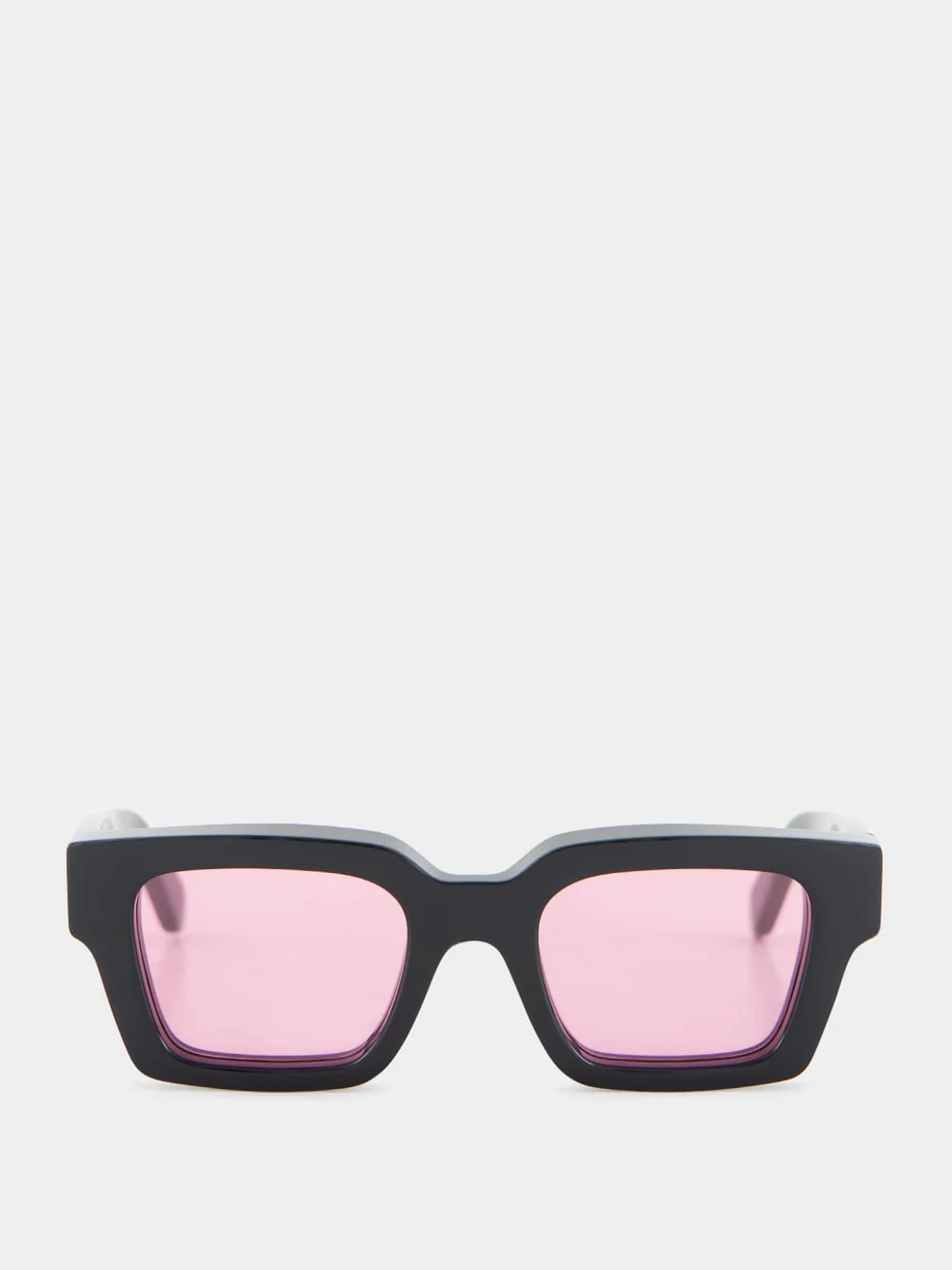Black and Pink Virgil Square Sunglasses