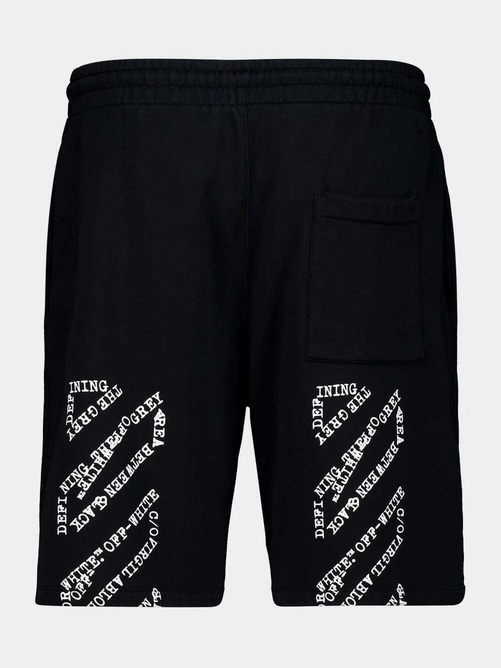 Black Big Double Arrow Cotton Shorts - Image 2