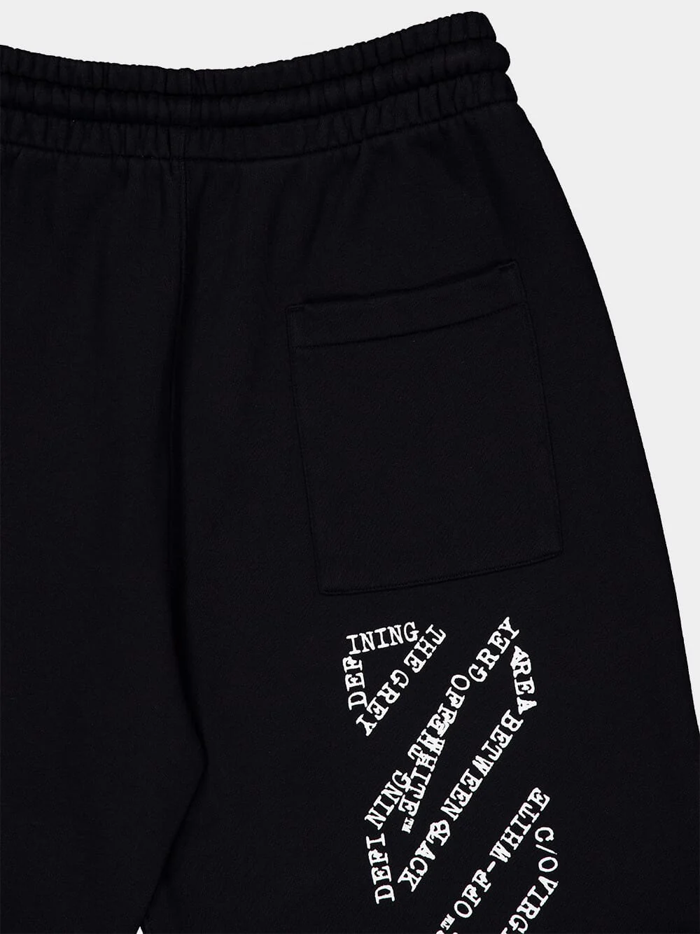 Black Big Double Arrow Cotton Shorts - Image 4