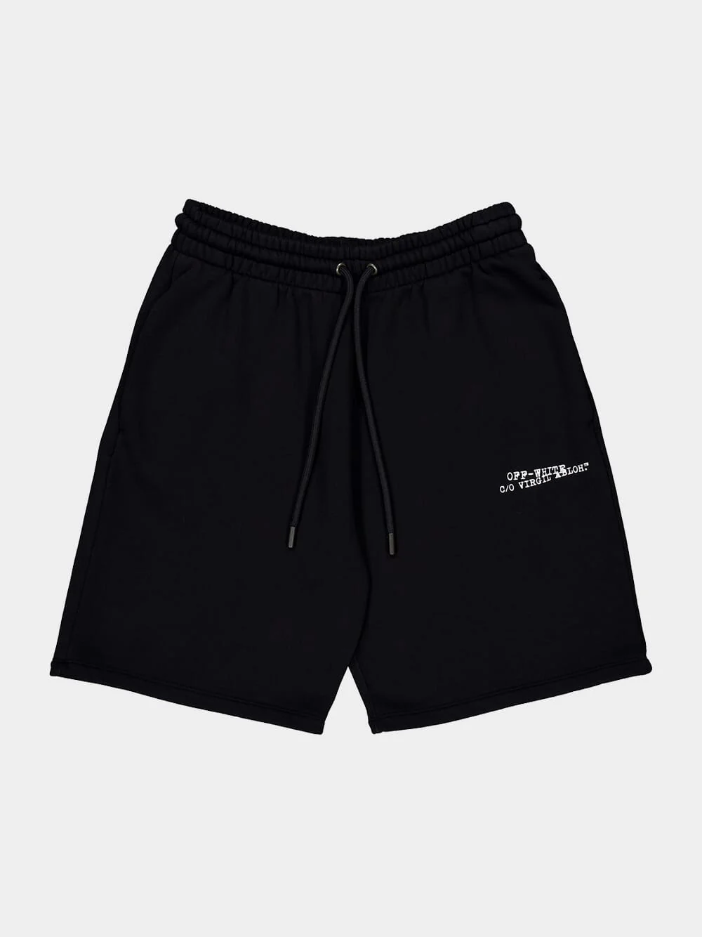 Black Big Double Arrow Cotton Shorts - Image 5