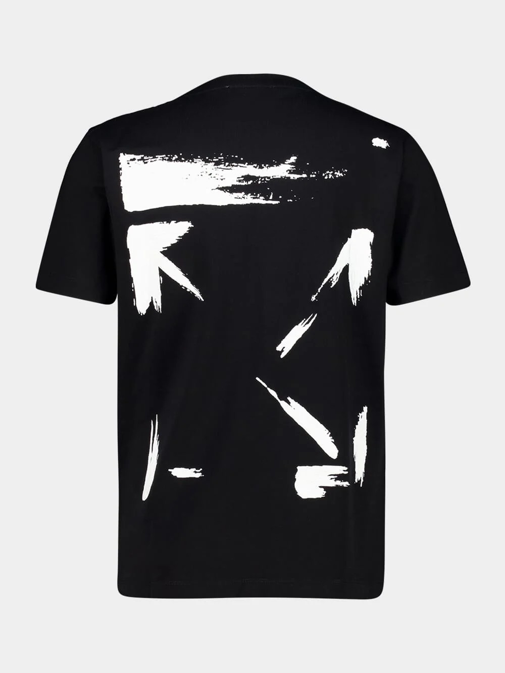 Black Cotton Brush Arrow T-Shirt - Image 2