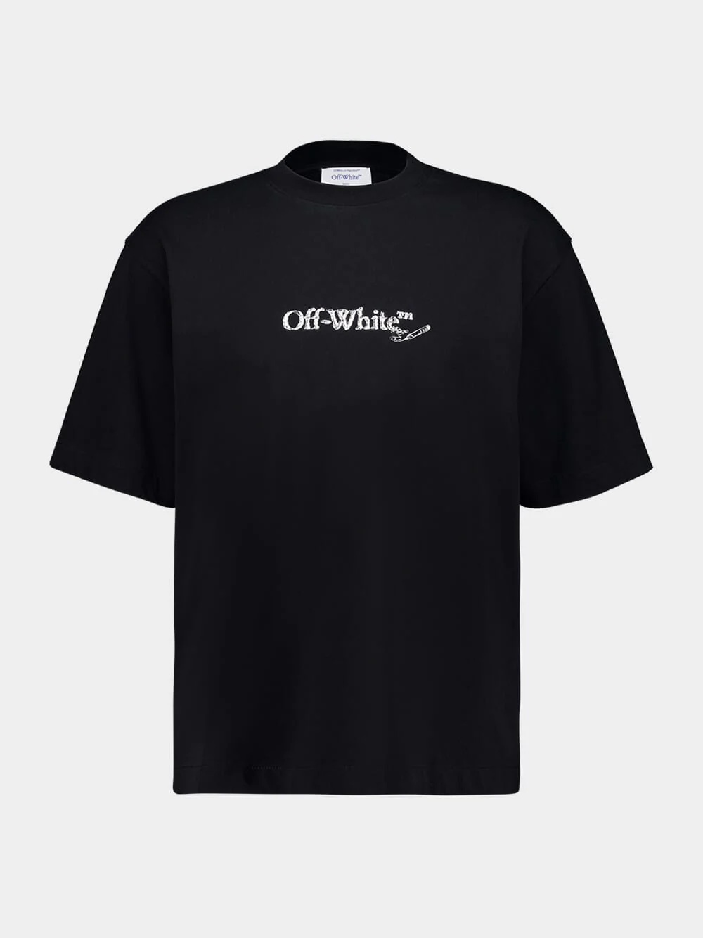 Black Cotton Scribble Arrow T-Shirt