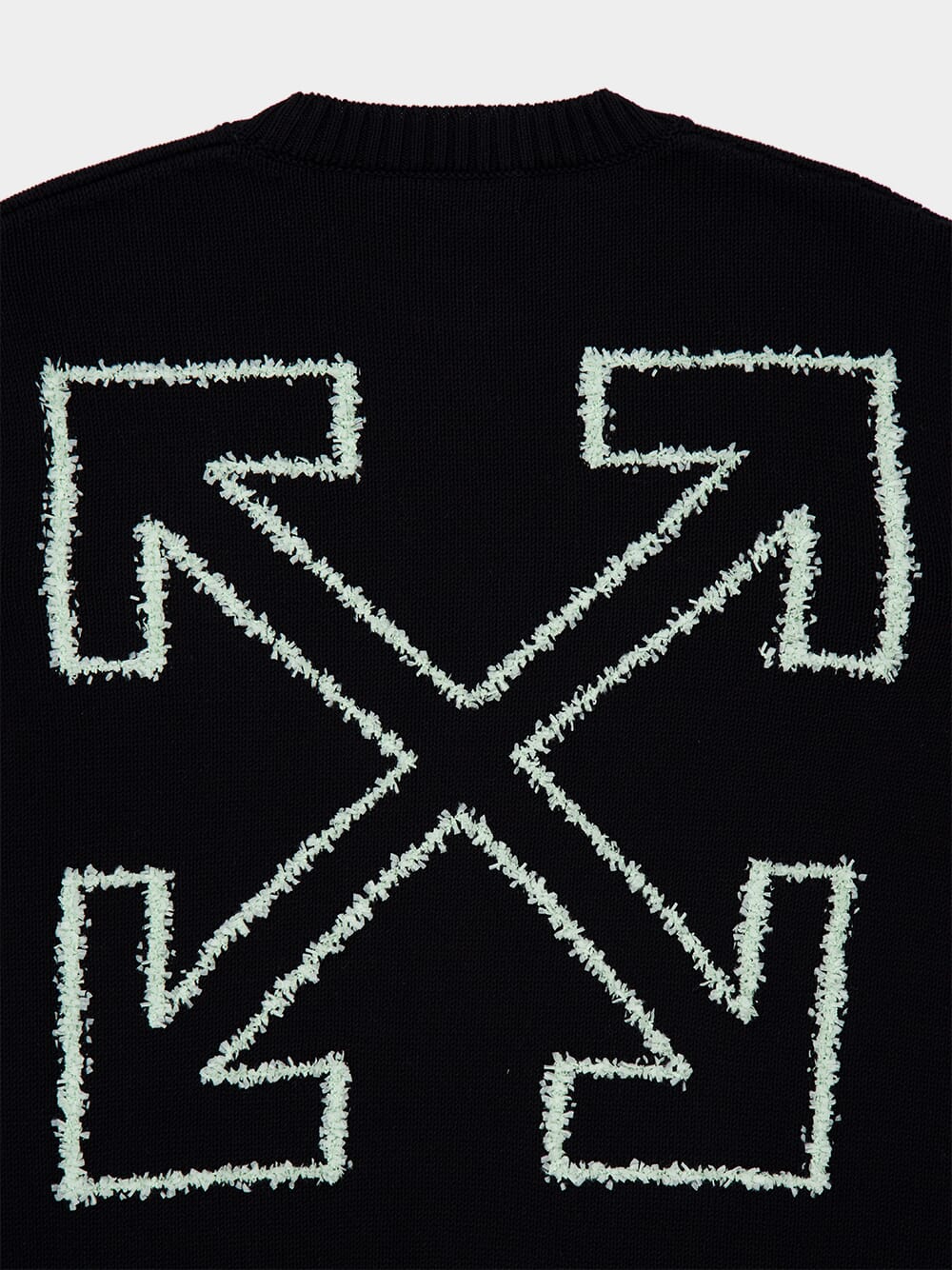 Black Diag Outline Knit Jumper - Image 4
