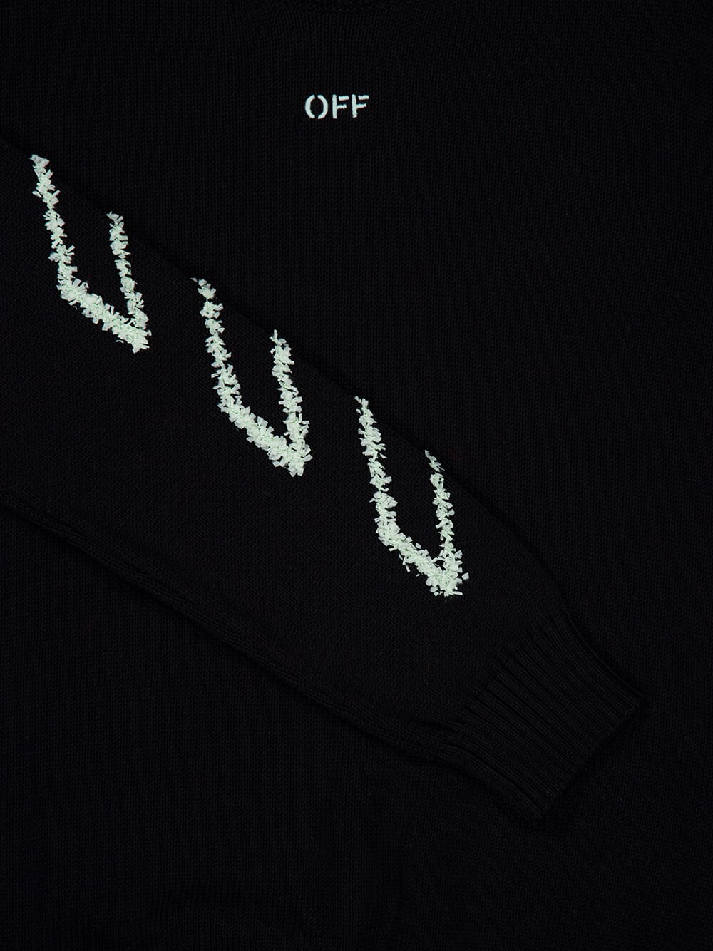 Black Diag Outline Knit Jumper - Image 5