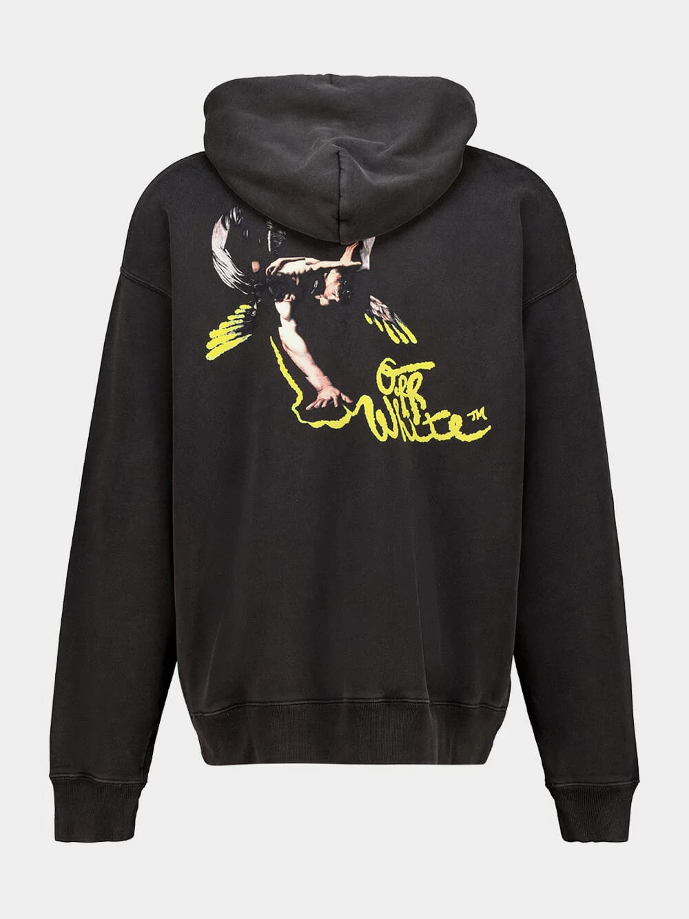 Black Fallen Caravaggio Cotton Hooded Sweatshirt - Image 2