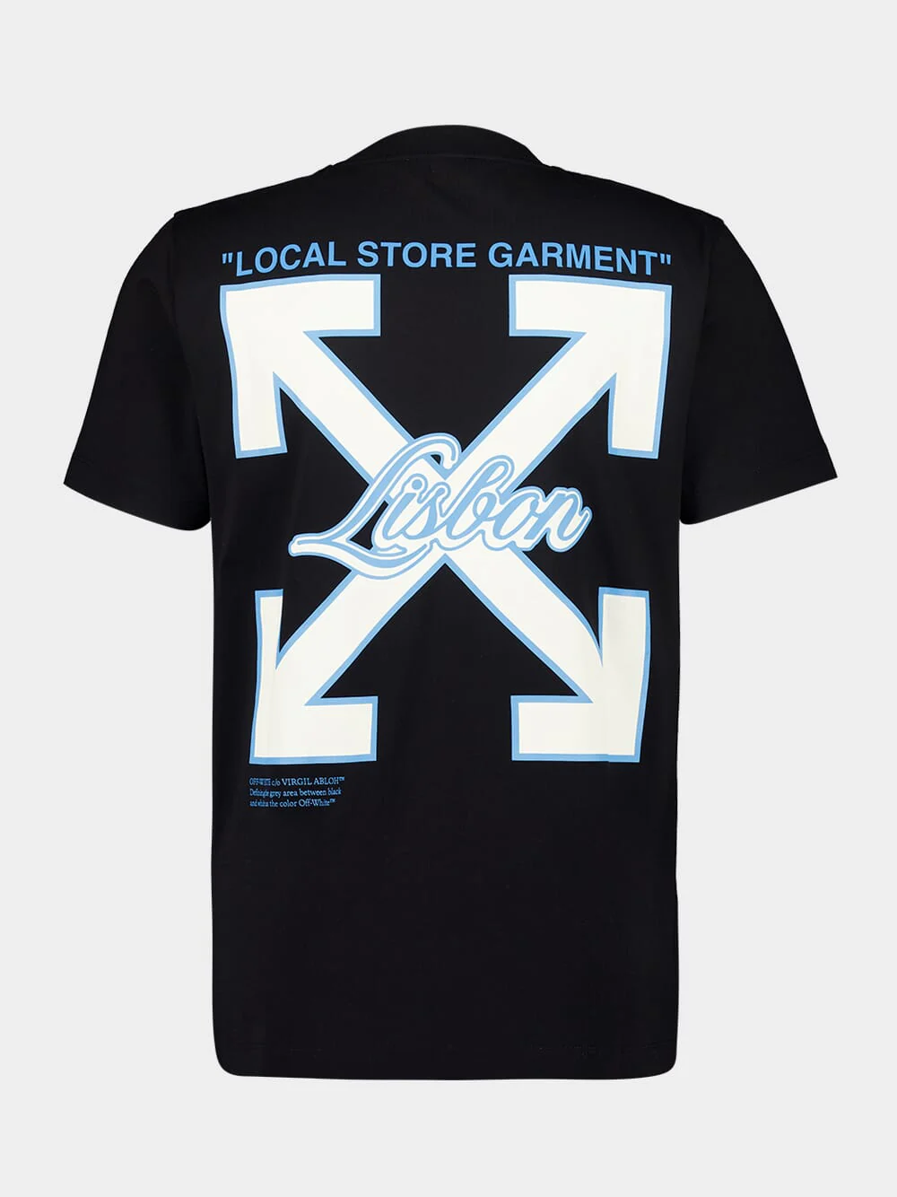 Black Lisbon Print Cotton T-Shirt - Image 2