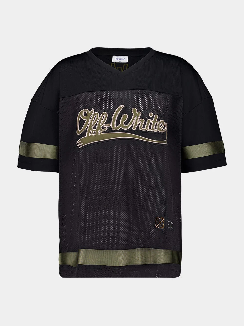 Black Mesh Football T-Shirt