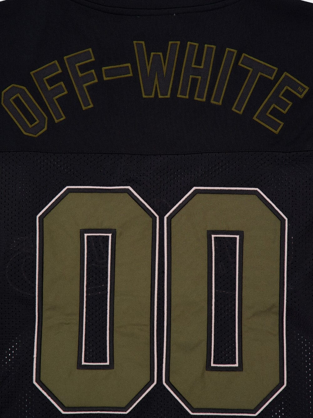 Black Mesh Football T-Shirt - Image 4