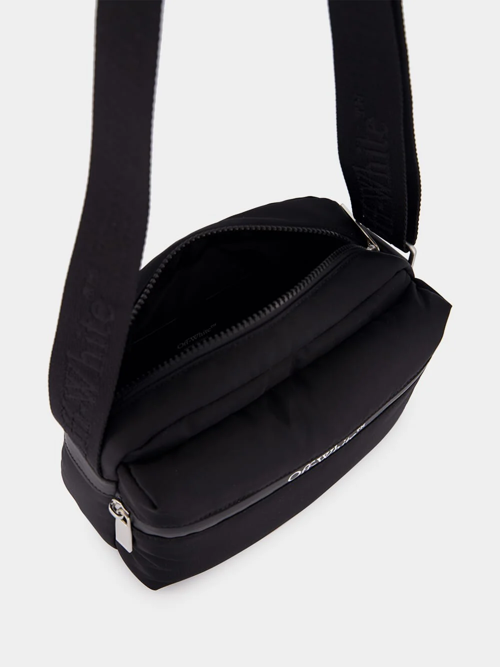 Black Outdoor Nylon Crossbody Bag - Image 6