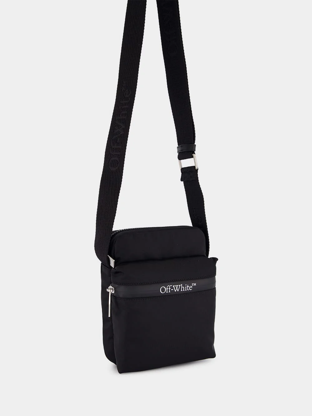 Black Outdoor Nylon Crossbody Bag - Image 3