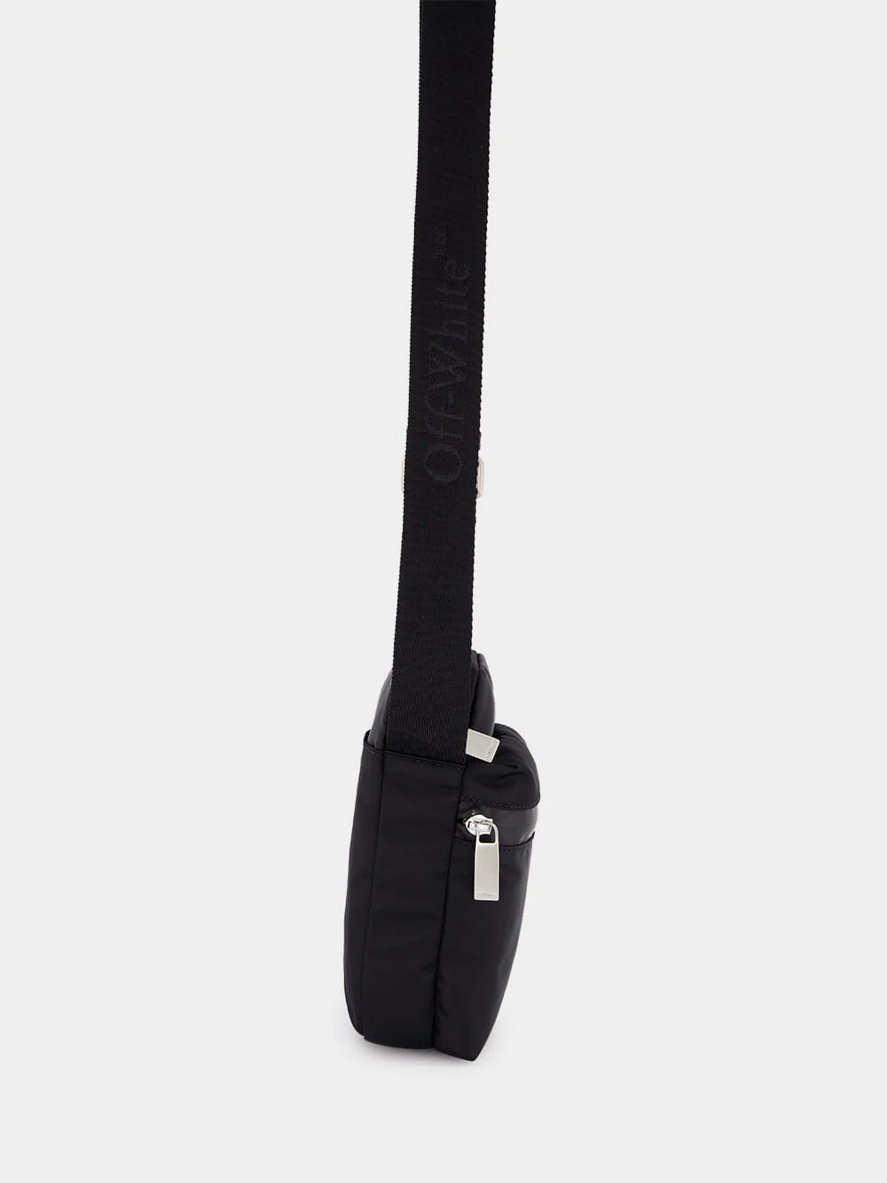 Black Outdoor Nylon Crossbody Bag - Image 4