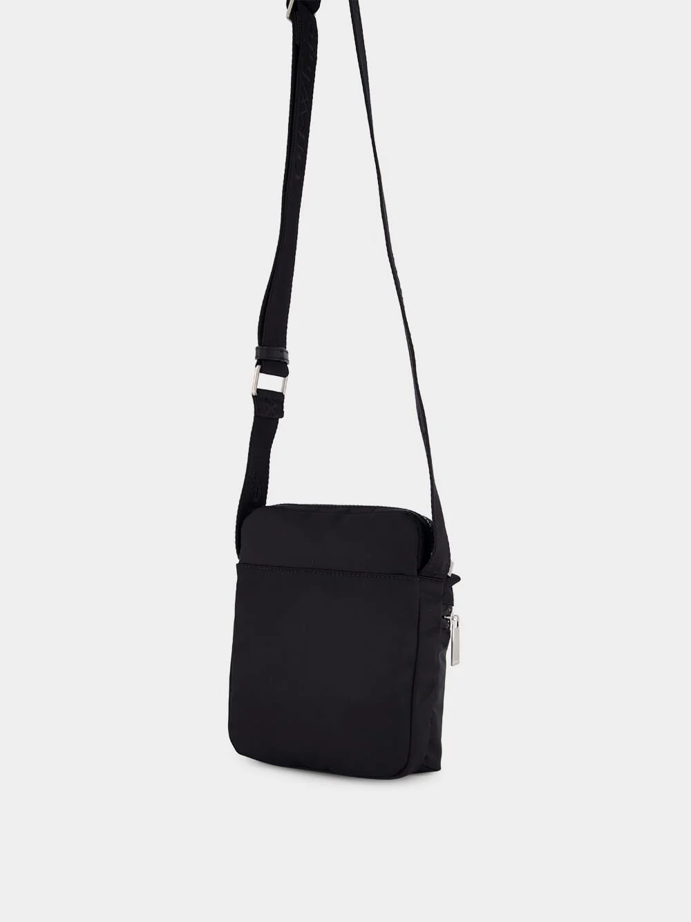 Black Outdoor Nylon Crossbody Bag - Image 5