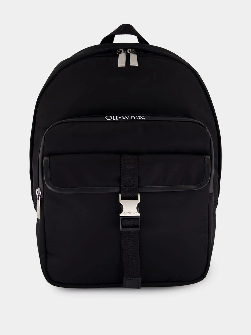 Black Outdoor Round Leather Backpack