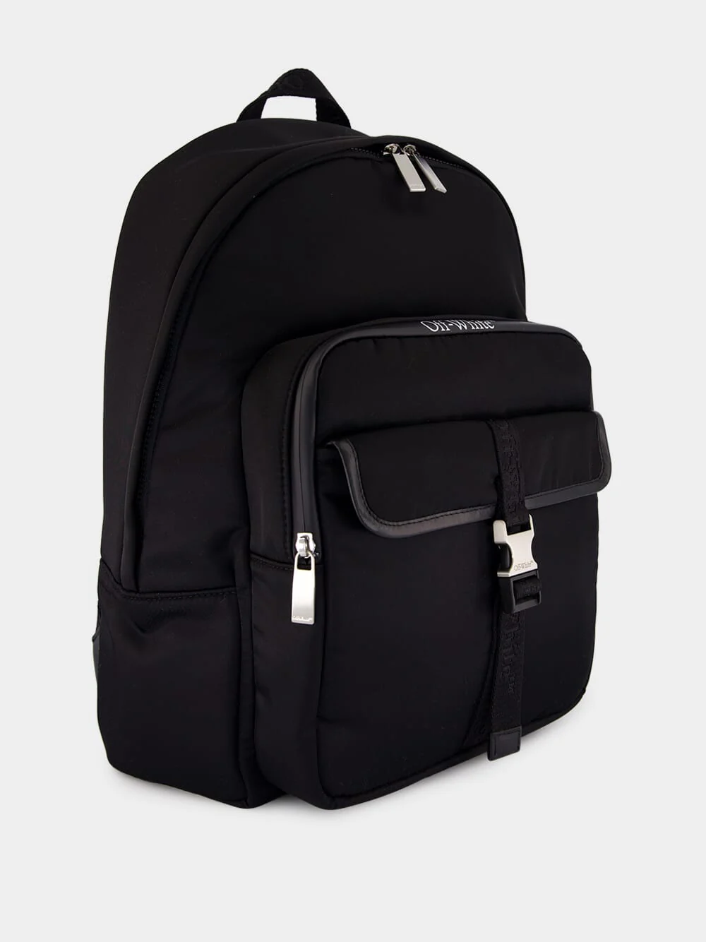 Black Outdoor Round Leather Backpack - Image 2