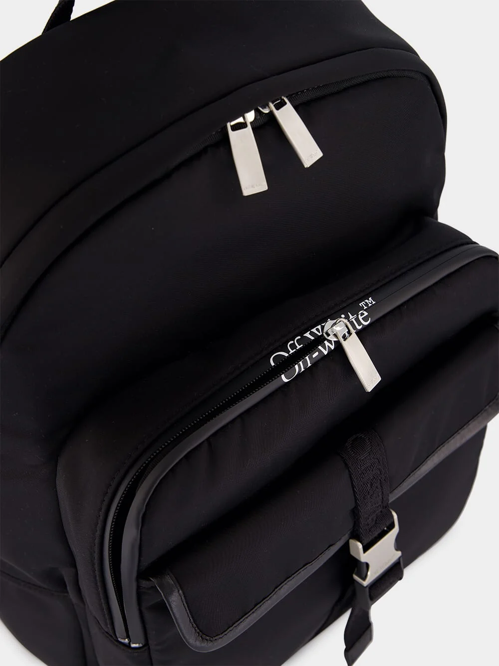 Black Outdoor Round Leather Backpack - Image 6