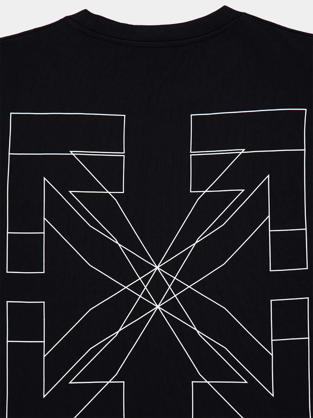 Black Outline Arrow Slim Cotton T-Shirt - Image 4