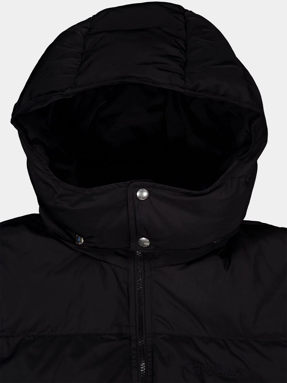 Black Padded Diag Arrow Down Jacket - Image 3