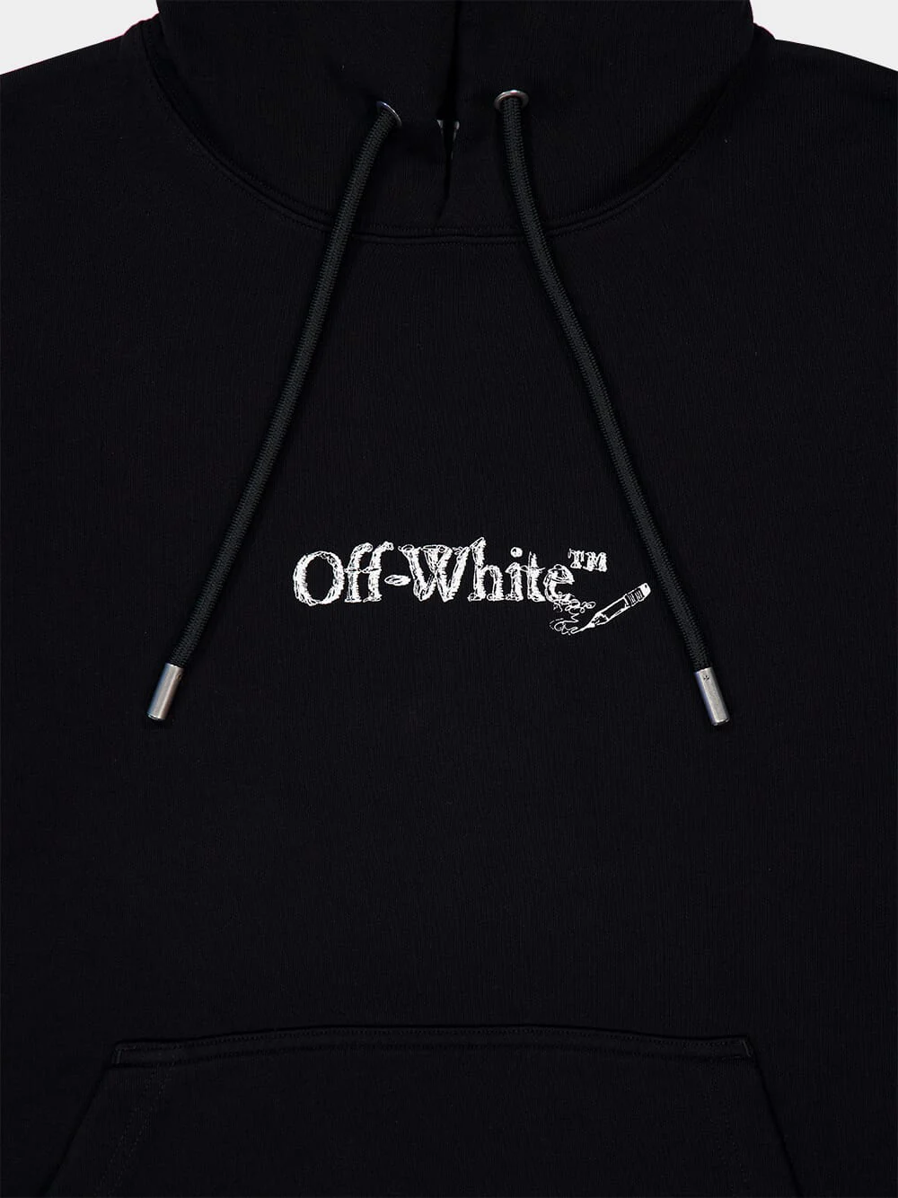 Black Scribble Arrow Cotton Sweatshirt - Image 3