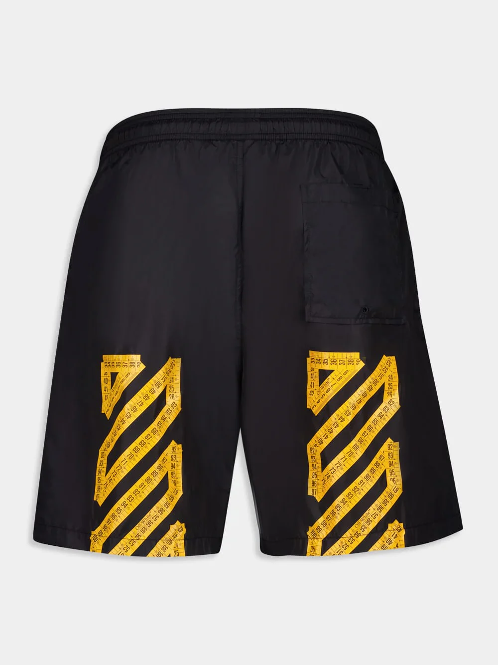 Black Tape-Detail Swim Shorts - Image 2