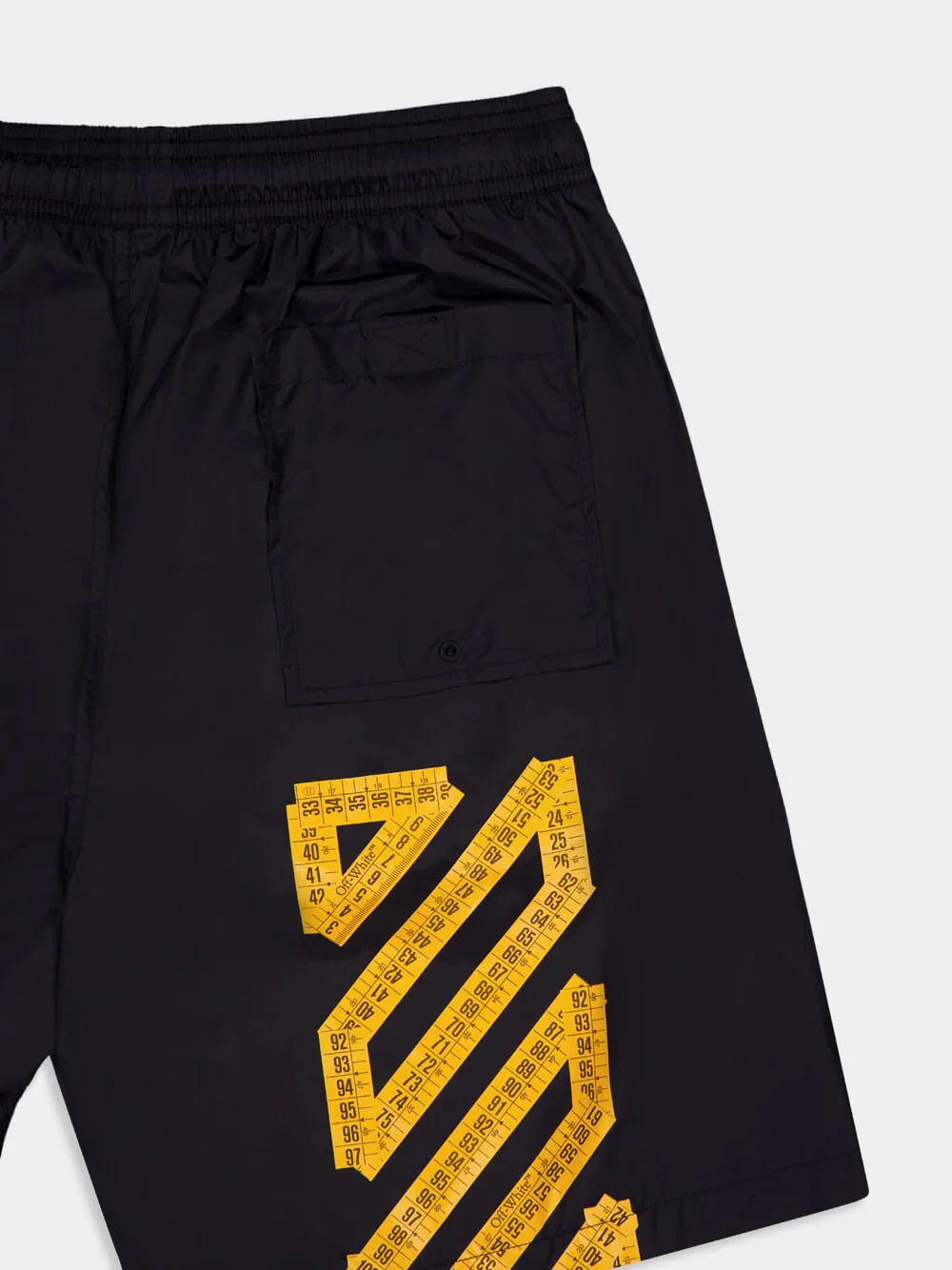 Black Tape-Detail Swim Shorts - Image 4