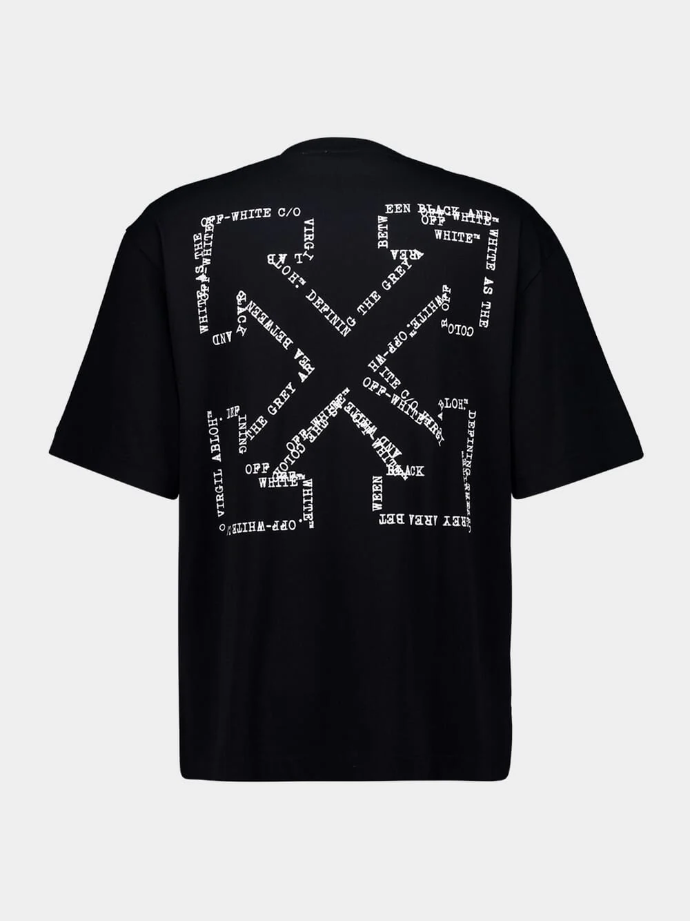 Black Type Arrow Cotton T-Shirt - Image 2
