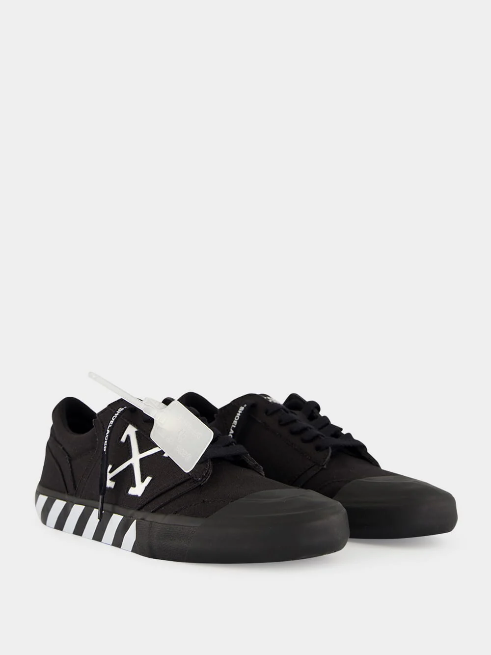 Black Vulcanized Low-Top Sneakers - Image 3