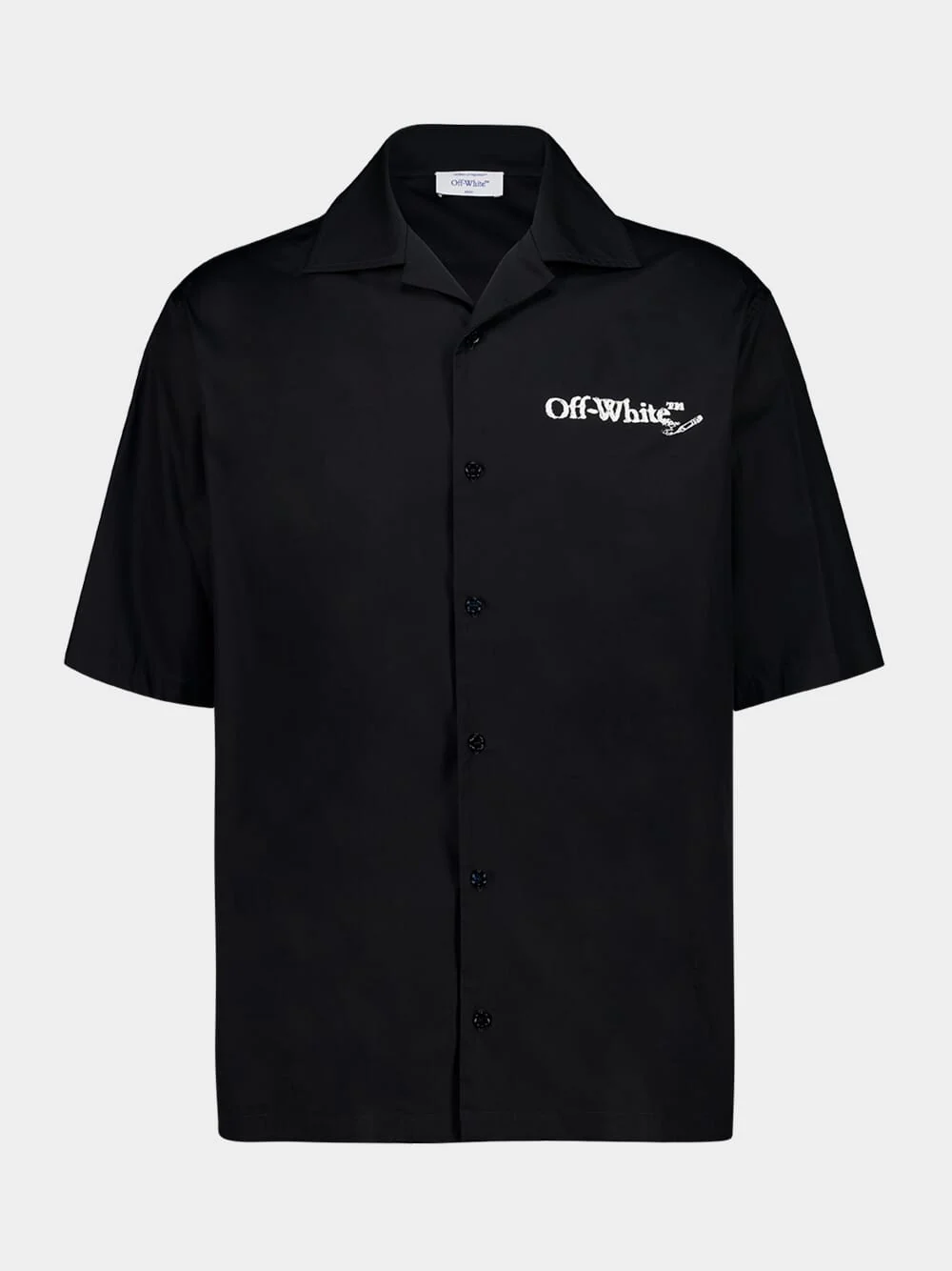 Black White Scribble Arrow Cotton Shirt