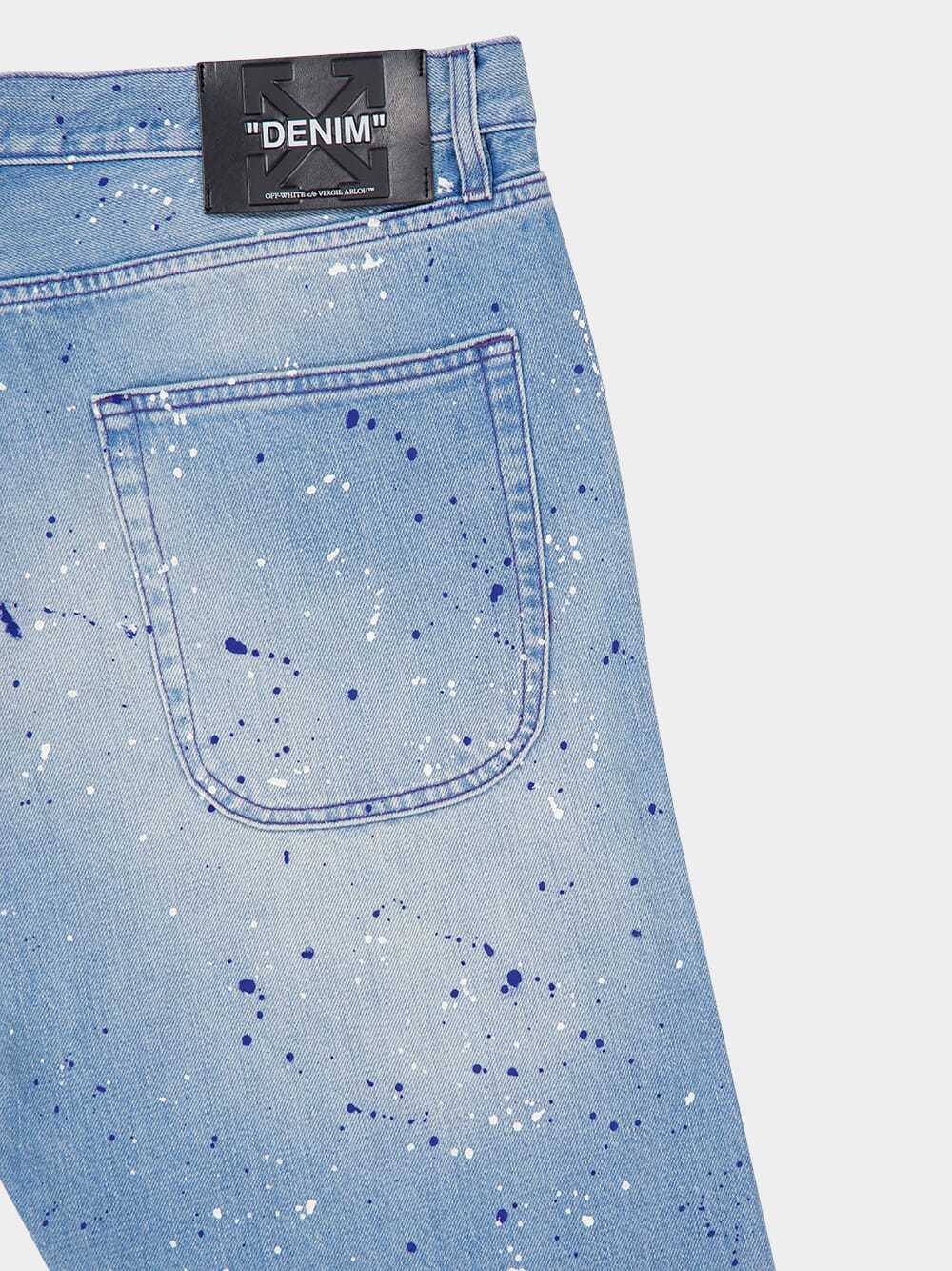 Blue Paint Effect Relaxed-Fit Jeans - Image 6