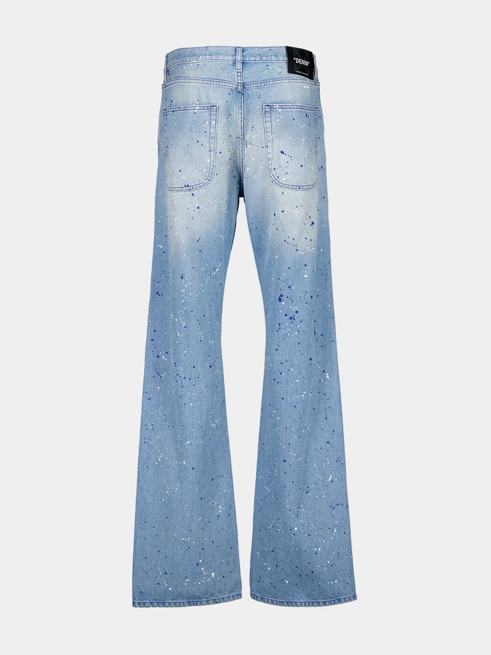 Blue Paint Effect Relaxed-Fit Jeans - Image 9