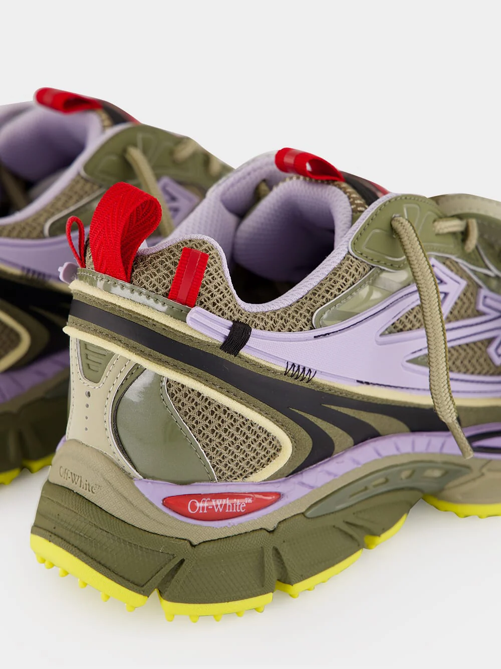 Brown and Lavender Be Right Back Sneakers - Image 6