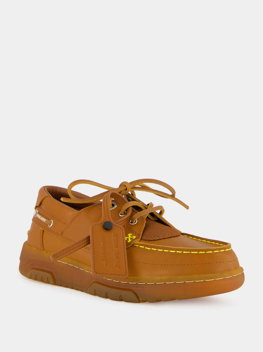 Brown Leather Hybrid Boat Shoes - Image 2