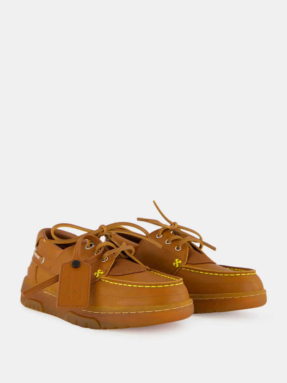 Brown Leather Hybrid Boat Shoes - Image 3