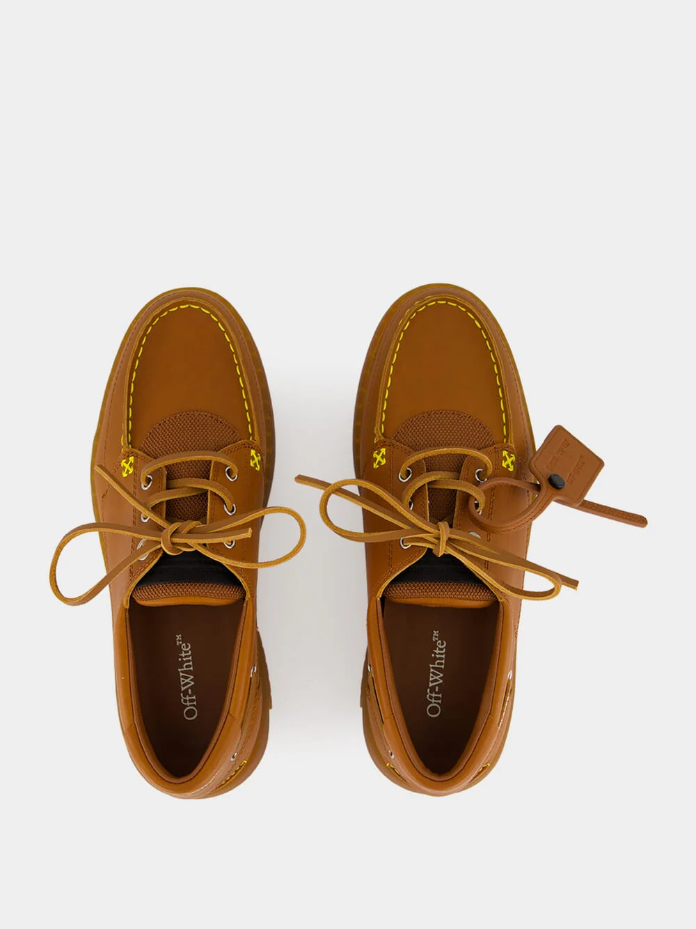 Brown Leather Hybrid Boat Shoes - Image 4