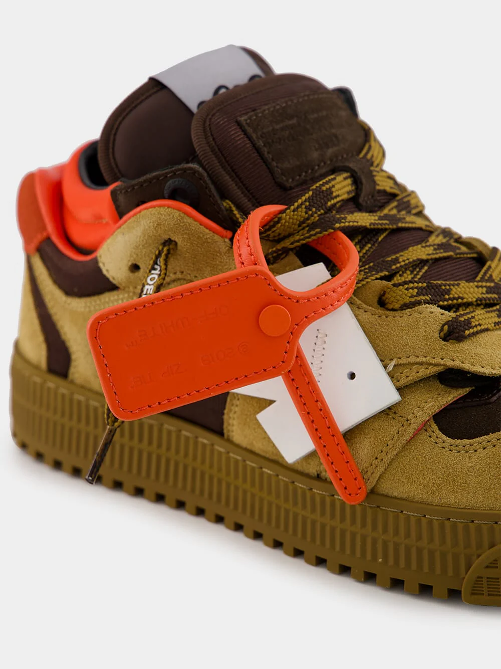 Chocolate and Orange Floating Arrow Sneakers - Image 14