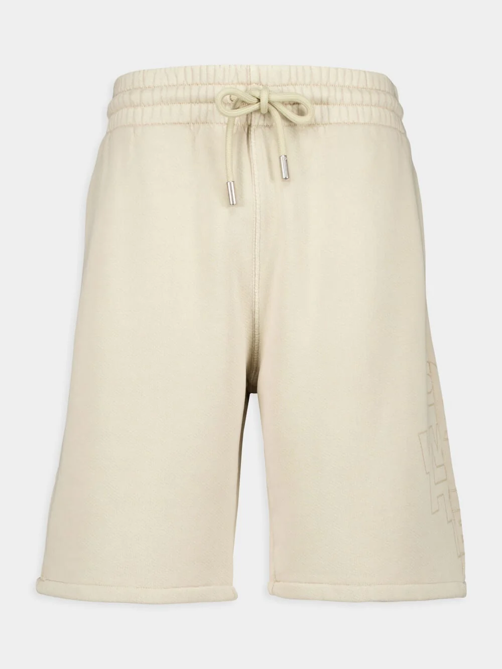 Beige Arrows-Motif Track Shorts