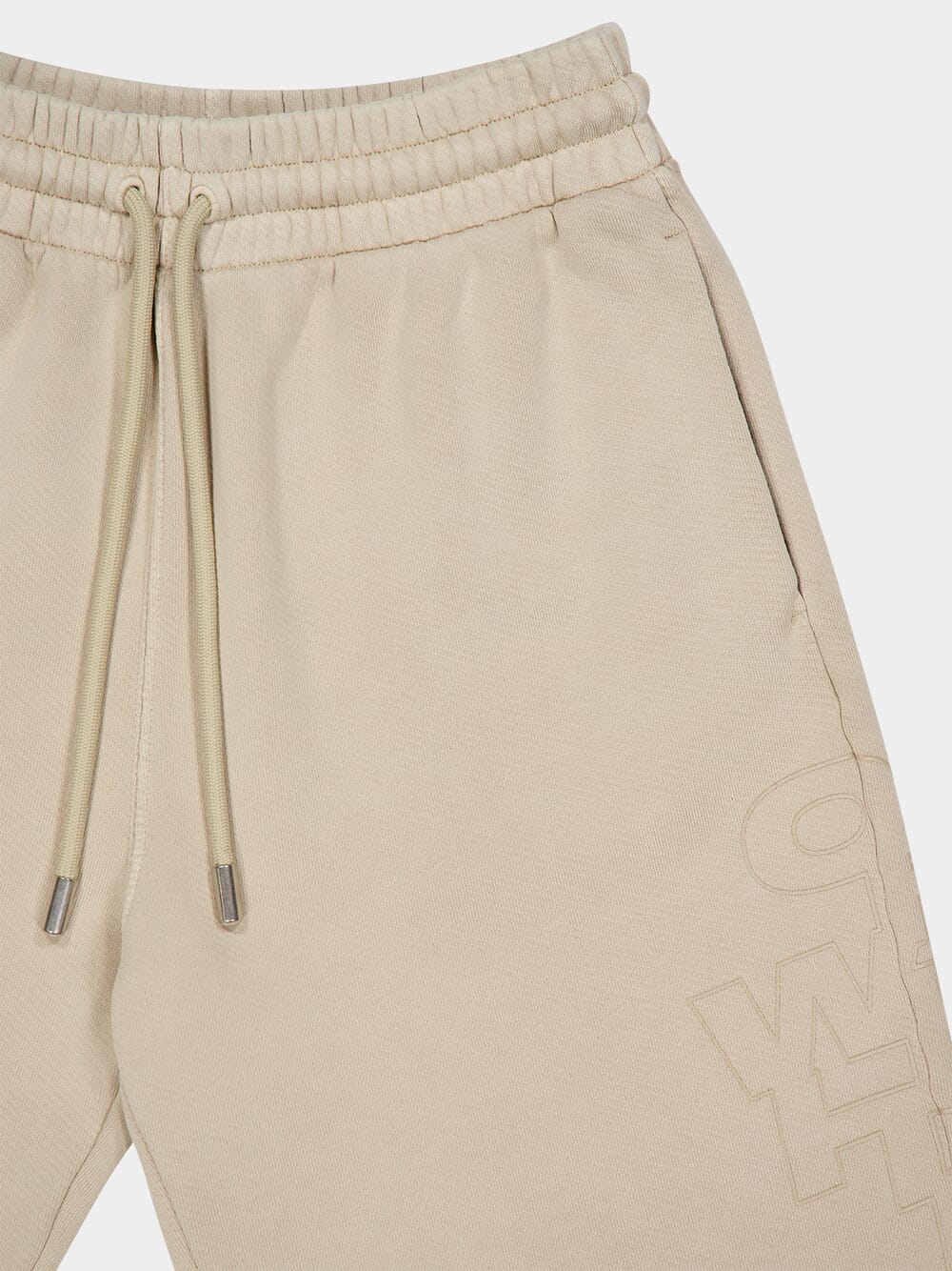 Beige Arrows-Motif Track Shorts - Image 3