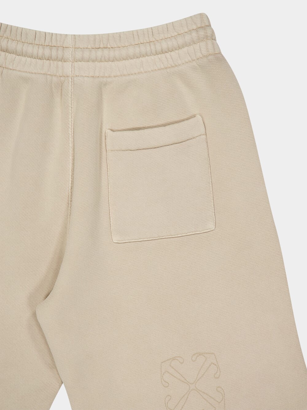 Beige Arrows-Motif Track Shorts - Image 4