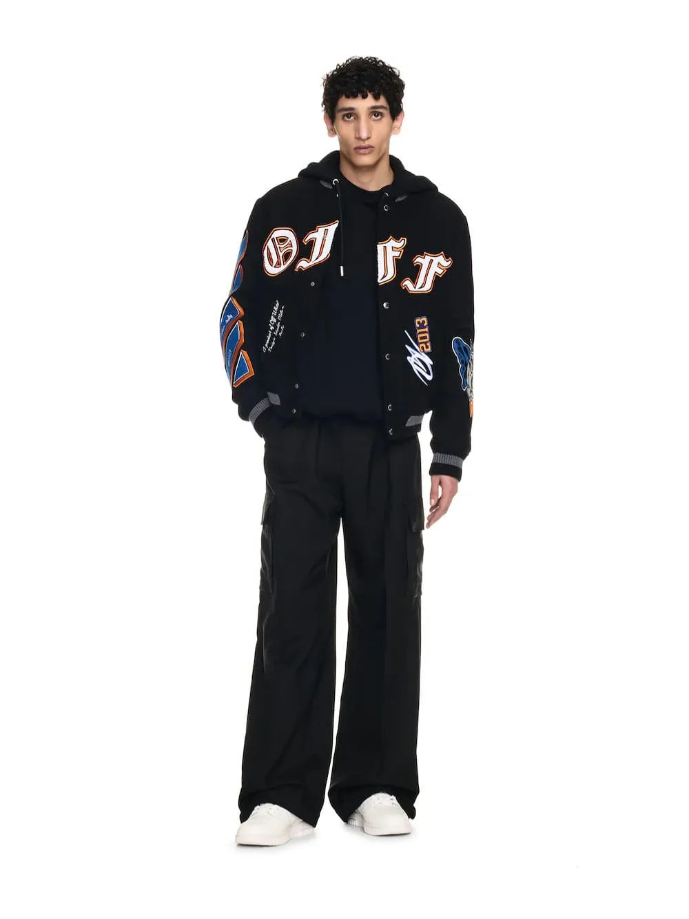 Black Gang Varsity Wool Bomber - Image 2