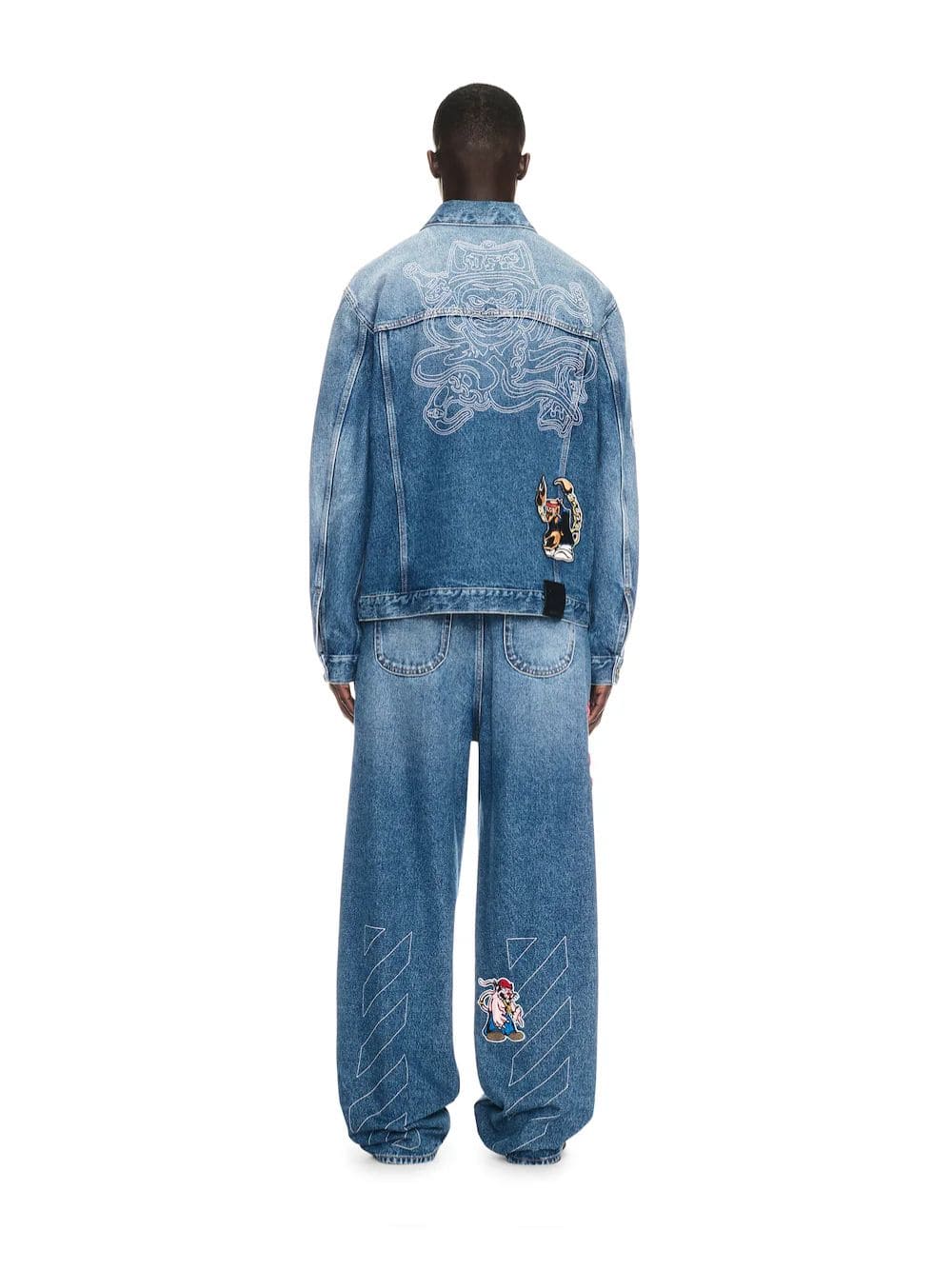 Blue Character Diag Straight Jeans - Image 4