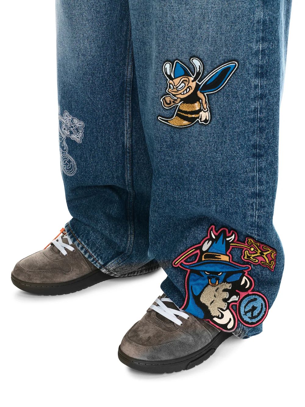Blue Character Diag Straight Jeans - Image 5