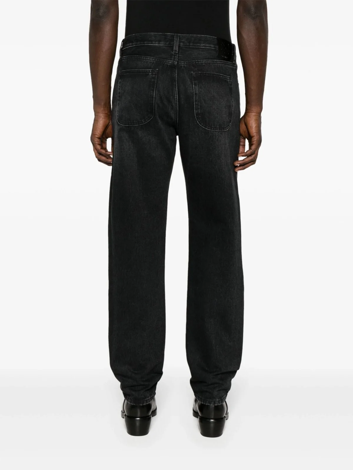 Faded-Effect Tapered Jeans - Image 4