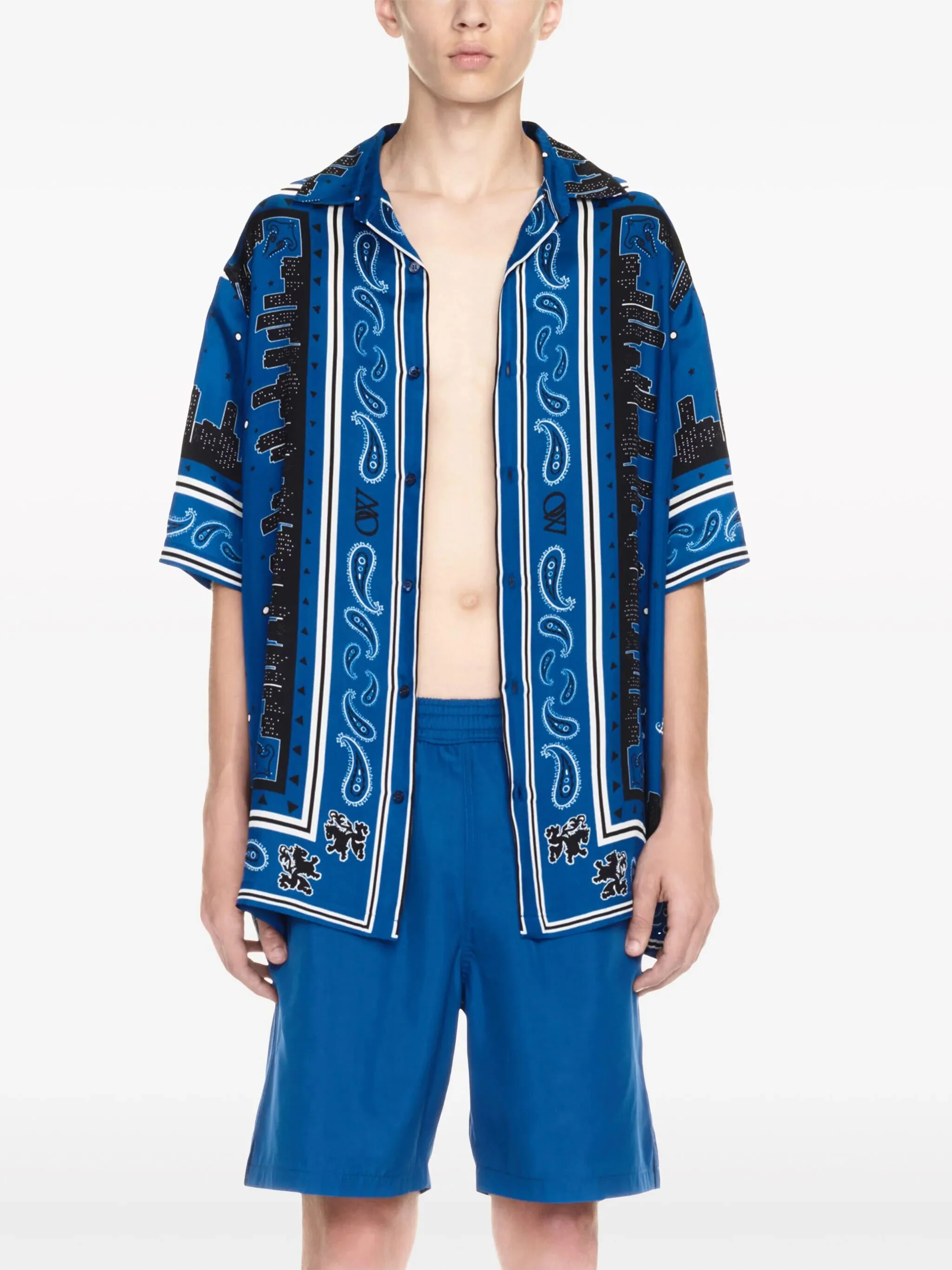 Monogram Blue Swim Shorts - Image 2